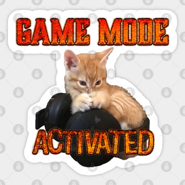 Gamer Kitten Game Mode Activated Sticker by aadventures